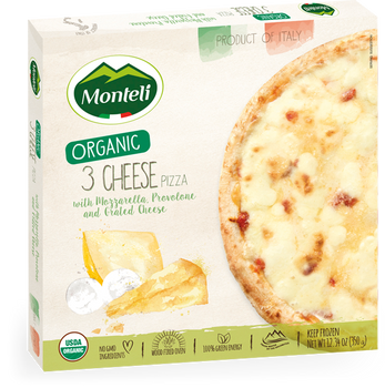 MONTELI PIZZA: Pizza 3 Cheese, 12.34 oz