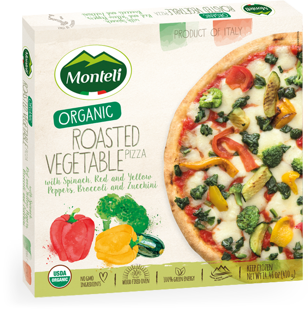 MONTELI PIZZA: Pizza Roasted Vegetable, 14.46 oz