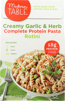 MODERN TABLE: Pasta Protein Creamy Garlic and Herb Meal Kit, 9.74 oz