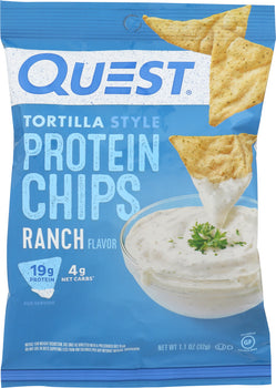 QUEST: Ranch Tortilla Style Protein Chips, 1.1 oz