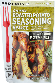 RED FORK: Garlic Roasted Potato Seasoning Sauce, 4 oz