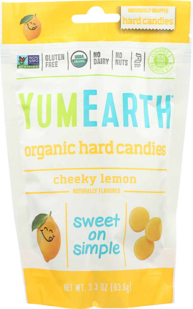 YUMMYEARTH: Candy Drop Cheeky Lemon Organic, 3.3 oz