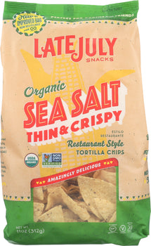 LATE JULY: Organic Sea Salt Restaurant Style Tortilla Chips, 11 oz