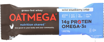 OATMEGA: Bar Wild Blueberry Pomegranate, 50 gm