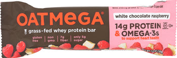 OATMEGA: Bar White Chocolate Raspberry, 50 gm