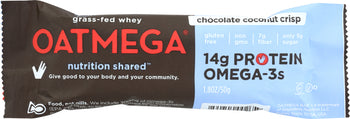 OATMEGA: Chocolate Coconut Crisp Bar, 50 gm