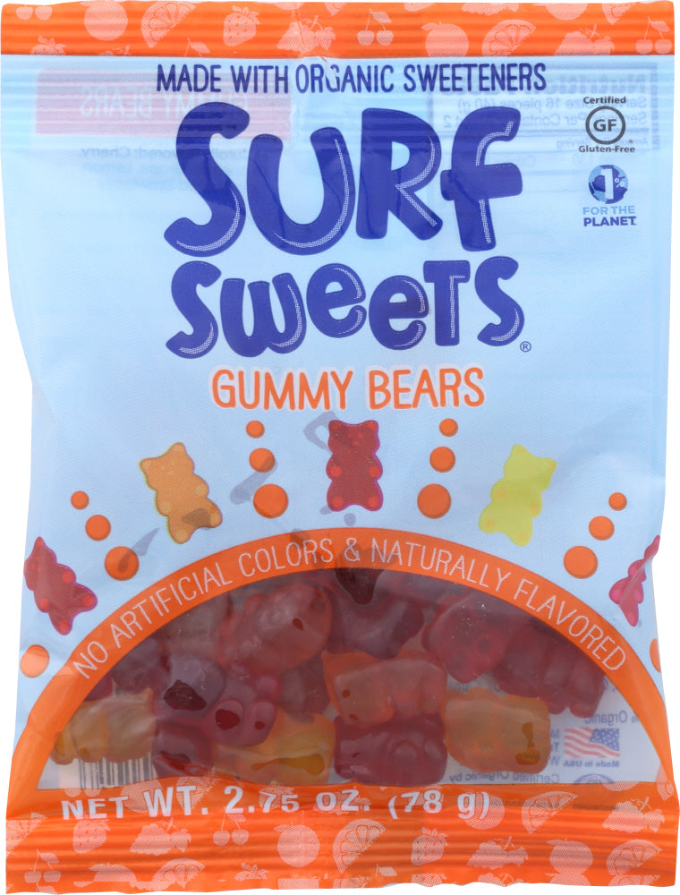 SURF SWEETS: Gummy Bears Assorted Fruit, 2.75 oz