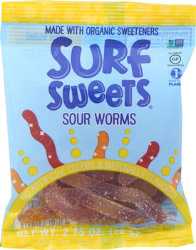 SURF SWEETS: Organic Sour Worms, 2.75 oz