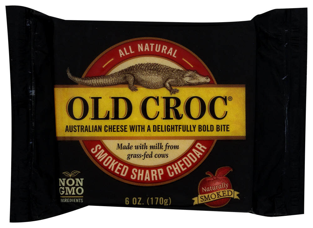 OLD CROC: Smoked Sharp Cheddar Style Cheese, 6 oz