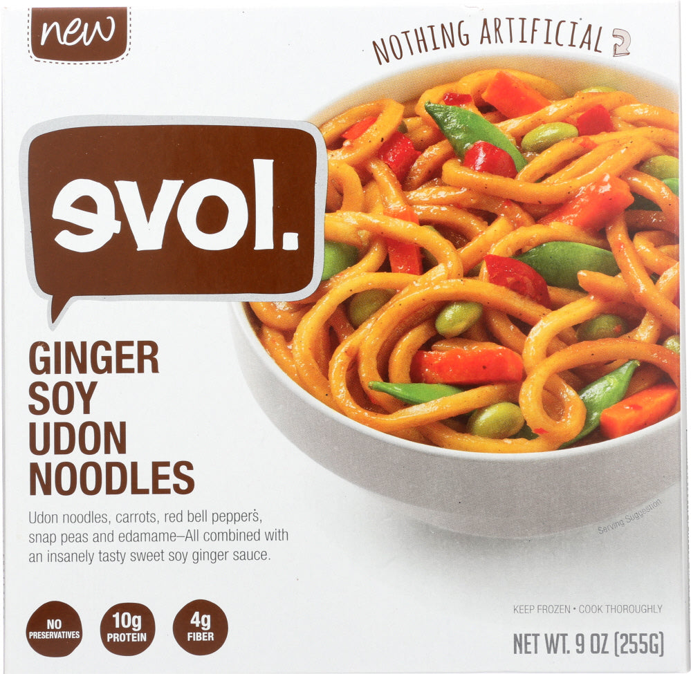 EVOL: Ginger Soy Udon Noodles, 9 oz