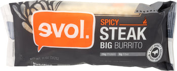 EVOL: Spicy Steak Burrito, 11 oz