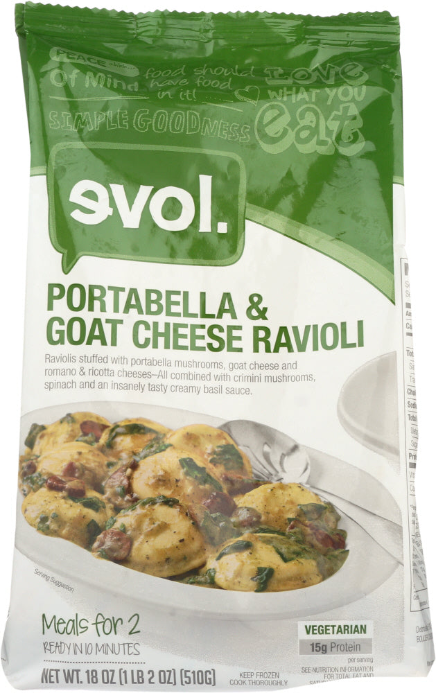 EVOL: Portabella and Goat Cheese Ravioli, 18 oz