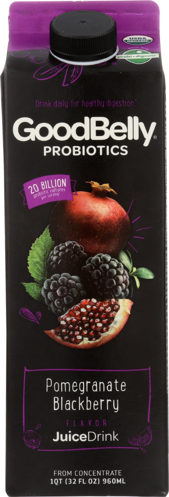 GOOD BELLY: Probiotic Juice Drink Pomegranate Blackberry, 32 oz