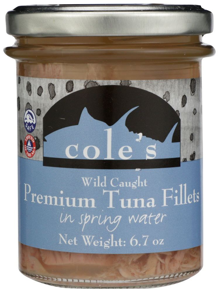 COLES: Tuna Fillets Spring Water Glass, 6.7 oz