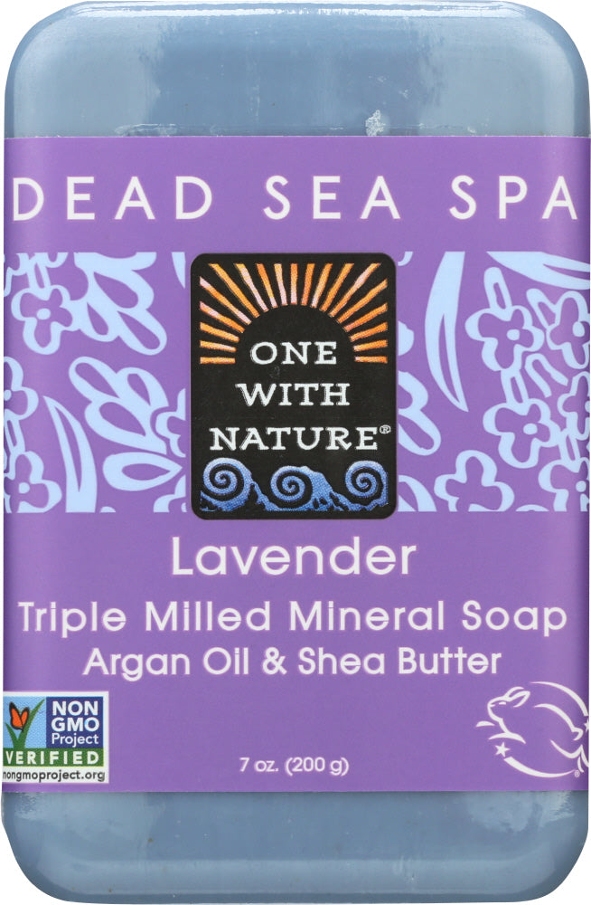 ONE WITH NATURE: Triple Milled Soap Lavender Soap Bar, 7 oz