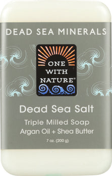 ONE WITH NATURE: Dead Sea Salt Minerals Soap Bar, 7 oz