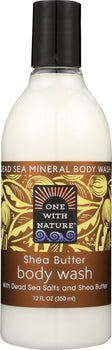 ONE WITH NATURE: Shea Butter Dead Sea Mineral Body Wash, 12 oz