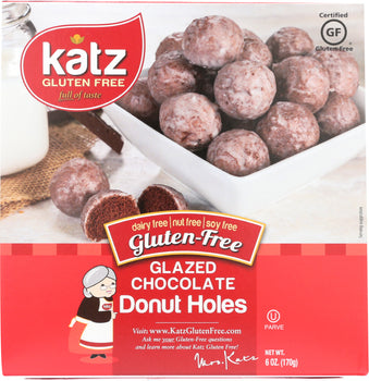 KATZ: Glazed Chocolate Donut Holes, 6 oz