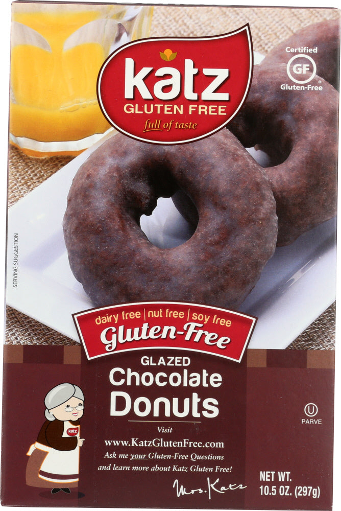 KATZ: Glazed Chocolate Donut, 10.50 oz