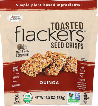 DOCTOR IN THE KITCHEN: Quinoa Flackers Toasted Seed Crisps, 4.5 oz