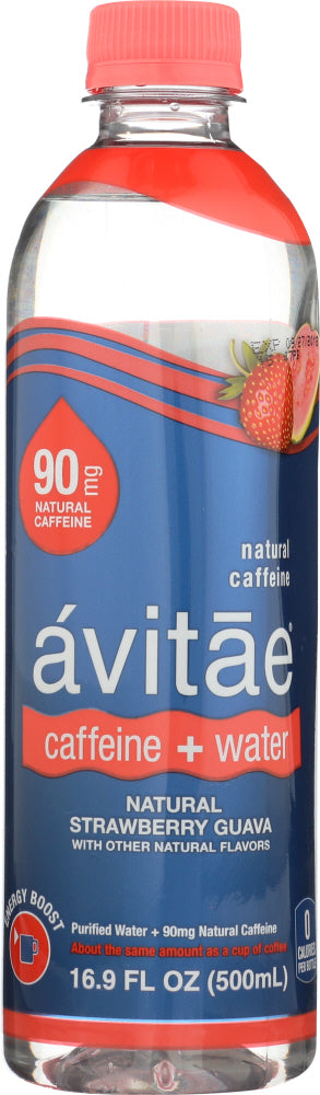 AVITAE: Water Caffeinated Strawberry, 16.9 fo