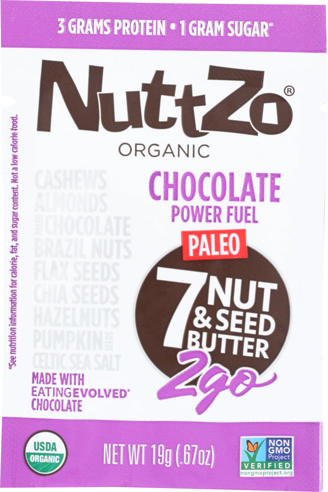 NUTTZO: Chocolate Power Fuel, 0.67 oz