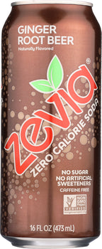 ZEVIA: Soda Ginger Root Beer, 16 fo