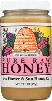 BEE FLOWER AND SUN HONEY: Star Thistle Blossom Honey, 16 oz