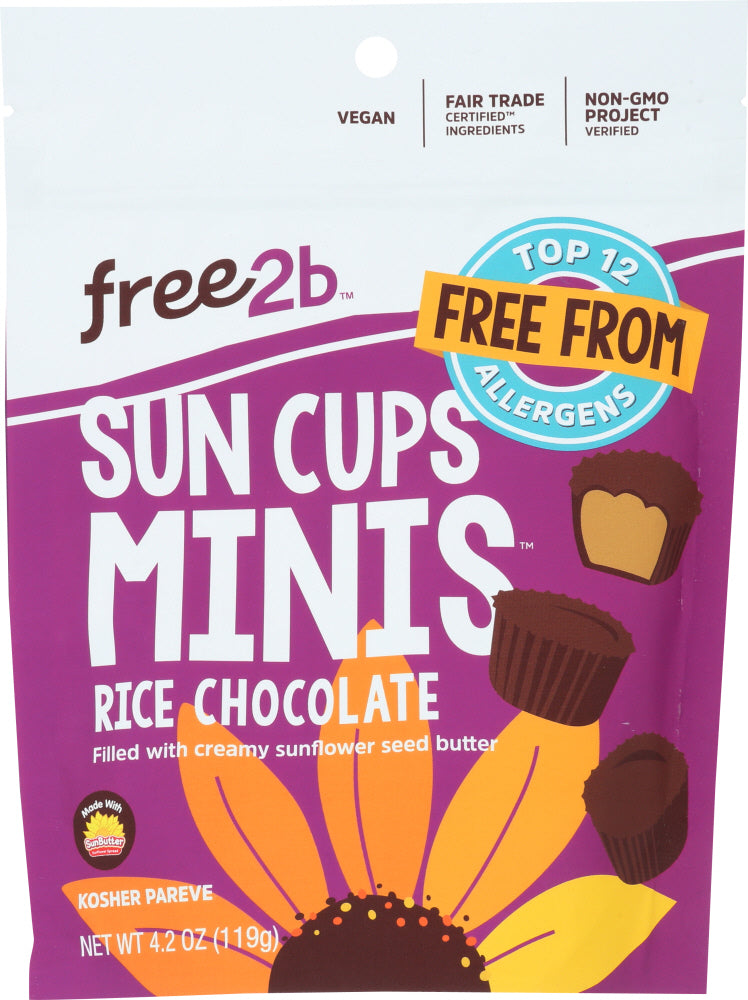 FREE2B FOODS: Rice Chocolate Sun Cups Minis, 4.2 oz