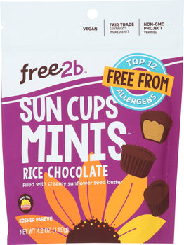 FREE2B FOODS: Rice Chocolate Sun Cups Minis, 4.2 oz