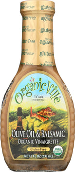 ORGANICVILLE: Dressing Vinaigrette Olive Oil Balsamic Organic, 8 oz