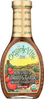 ORGANICVILLE: Dressing Vinaigrette Sundried Tomato Garlic Organic, 8 oz