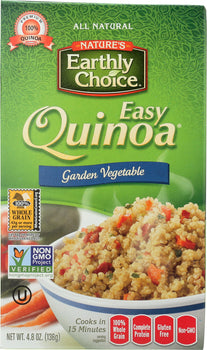 NATURE'S EARTHLY CHOICE: Easy Quinoa Gluten Free Garden Vegetable, 4.8 oz