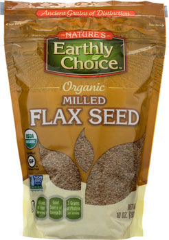 NATURES EARTHLY CHOICE: Organic Milled Flax Seeds, 10 oz