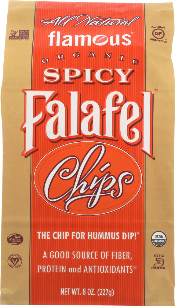 FLAMOUS: Chip Falafel Spicy Organic, 8 oz