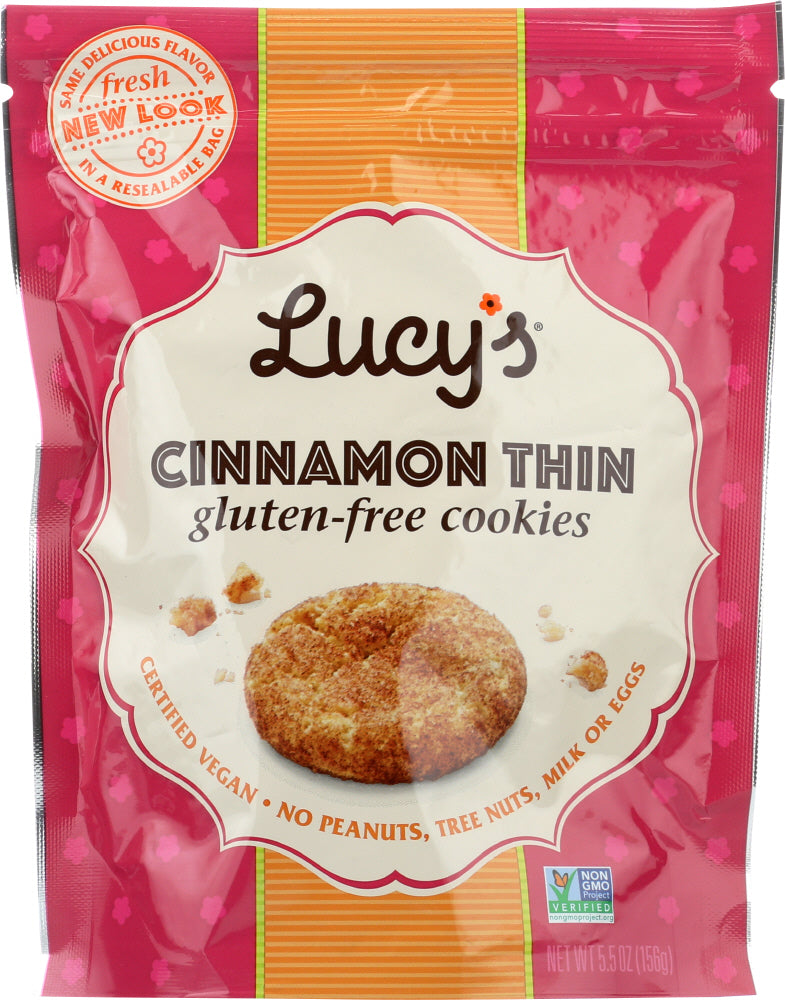 LUCY'S: Gluten Free Cinnamon Thin Cookies, 5.5 Oz