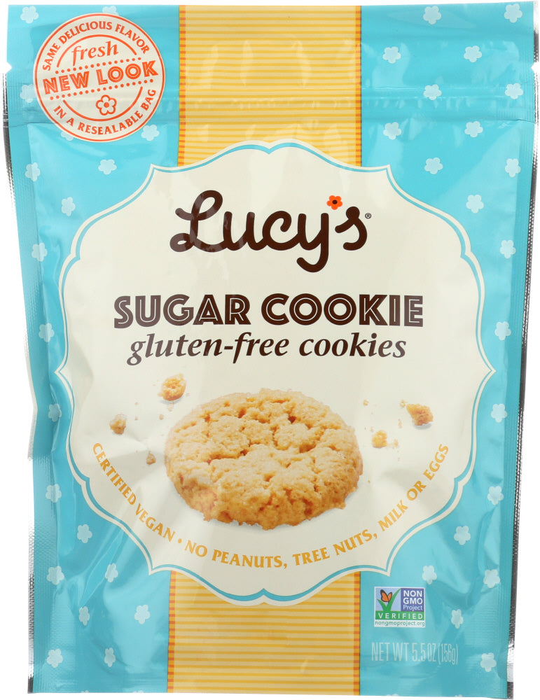 LUCY'S: Gluten Free Sugar Cookies, 5.5 Oz