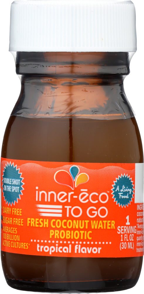 INNER-ECO: To Go Mega Probiotic Coconut Water Kefir Tropical Flavor, 1 oz