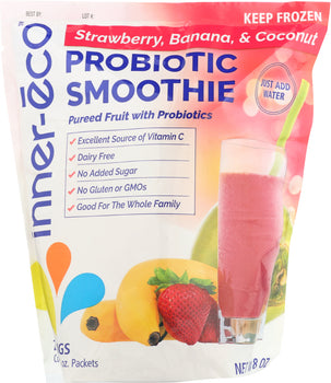 INNER ECO: Probiotic Smoothie Strawberry Banana, 8 oz