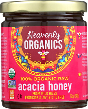 HEAVENLY ORGANICS: Organic Himalayan Raw Acacia Honey, 12 oz