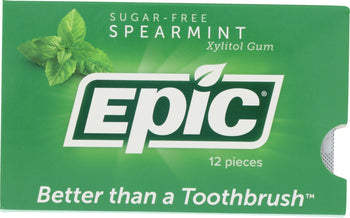 EPIC DENTAL: Gum Spearmint Xylitol, 12 pc