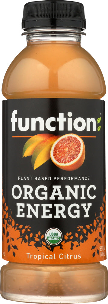 FUNCTION DRINKS: Organic Energy Beverage Tropical Citrus, 16.9 fo