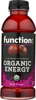 FUNCTION DRINKS: Organic Energy Acai Grape Beverage, 16.9 fo