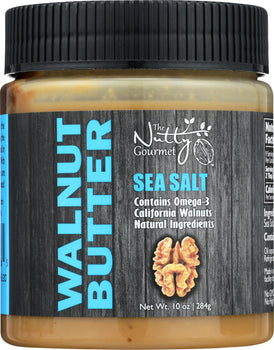 THE NUTTY GOURMET: Nut Butter Walnut Sea Salt, 10 oz