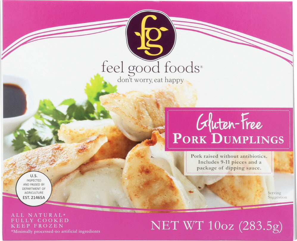 FEEL GOOD FOODS: Gluten Free Pork Dumplings, 10 oz