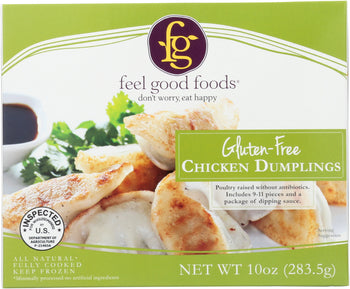 FEEL GOOD FOODS: Gluten Free Chicken Dumplings, 10 oz