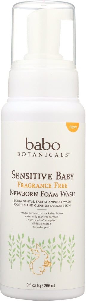 BABO BOTANICALS: Wash Foam Newborn, 9 oz