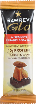 RAW REVOLUTION: Bar Mixed Nuts Caramel & Sea Salt, 1.6 oz