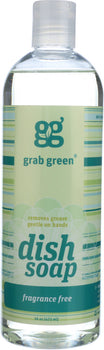 GRAB GREEN: Natural Liquid Dish Soap Fragrance Free, 16 Oz