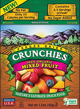 CRUNCHIES: Fruit Freeze Mixed Fruit Organic, 1.5 oz